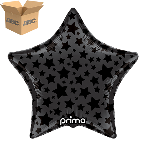 18" Star Black Shiny & Matte Stars (Case of 50)