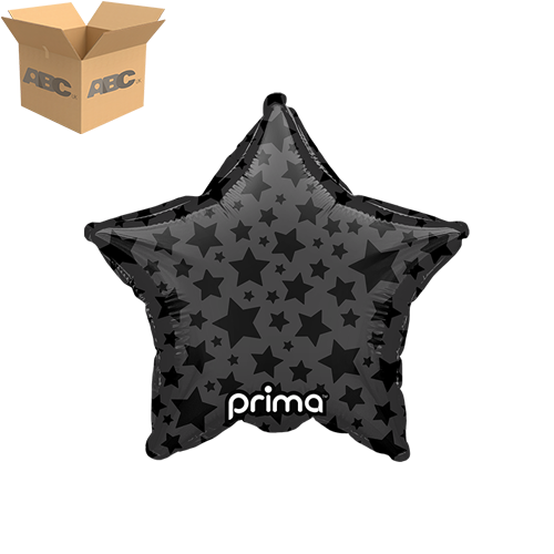 9" Star Black Shiny & Matte Stars (Case of 50)