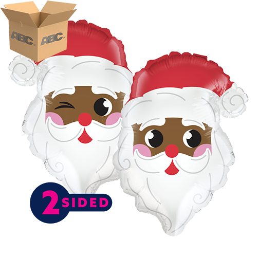 11" Air-fill Dark Skin Santa Head Shape (Case of 50)