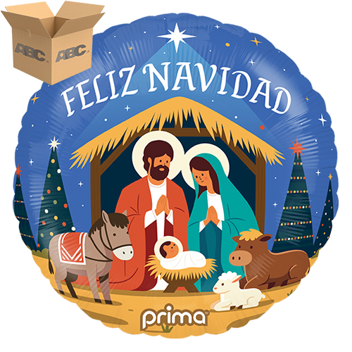 18" Round Feliz Navidad (Case of 50)