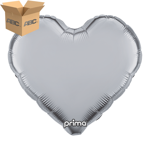 18” Silver Heart (Case of 50)