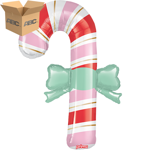 39" Candy Cane with Bow Special Shape (Case of 50)