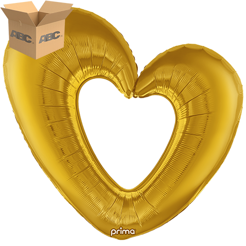 40” Gold Open Heart (Case of 50)