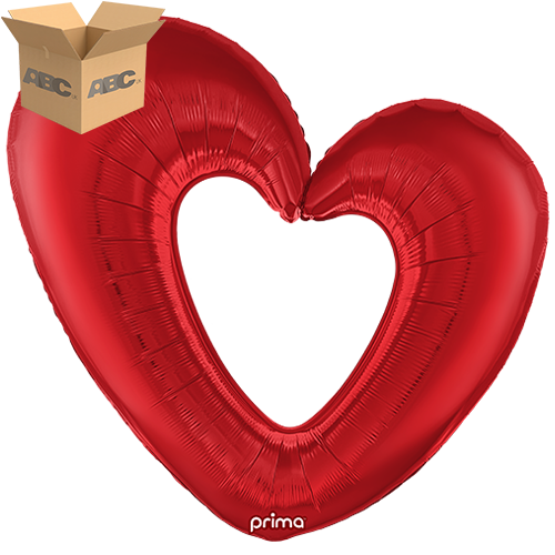 40” Red Open Heart (Case of 50)