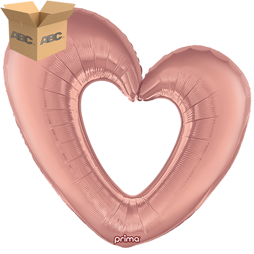 40” Rose Gold Open Heart (Case of 50)