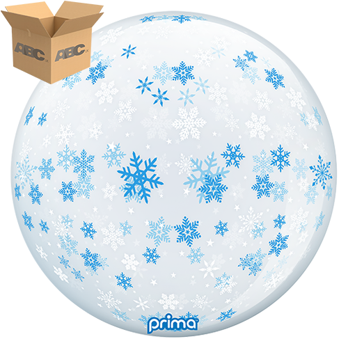 20” Blue & White Snowflakes Sphere (Case of 50)