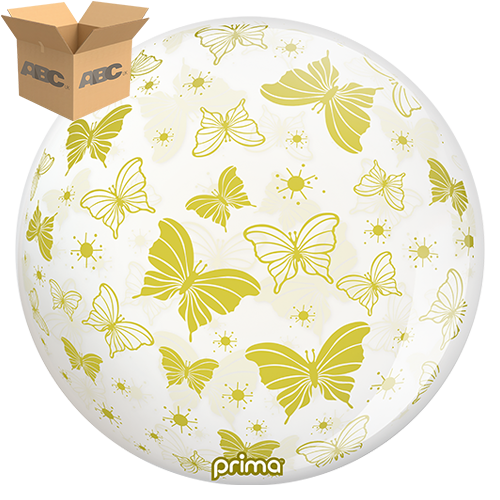 20” Gold Butterflies Sphere (Case of 50)