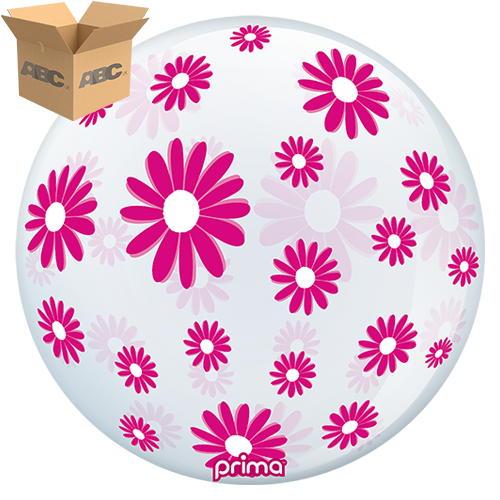 20” Hot Pink Daisies Sphere (Case of 50)