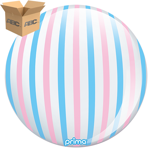 20” Pink & Blue Stripe Sphere (Case of 50)