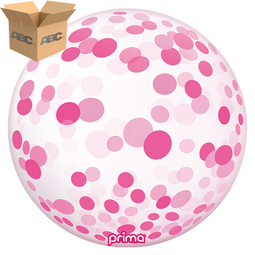 20” Pink Confetti Sphere (Case of 50)