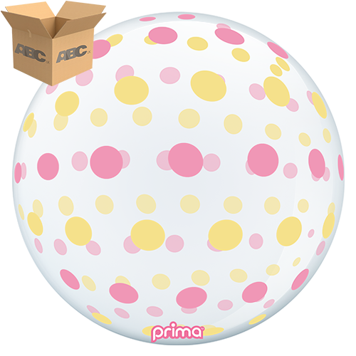 20” Pink Gold Dots Sphere (Case of 50)