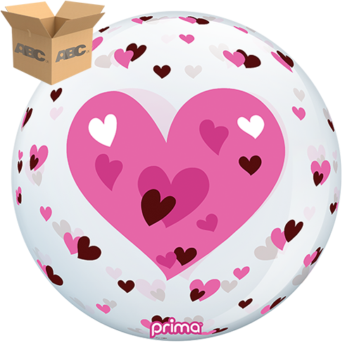 20” Pink Hearts Sphere (Case of 50)