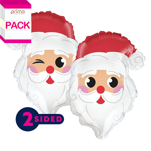 11" Air-fill Light Skin Santa Head Shape (Pack of 5)