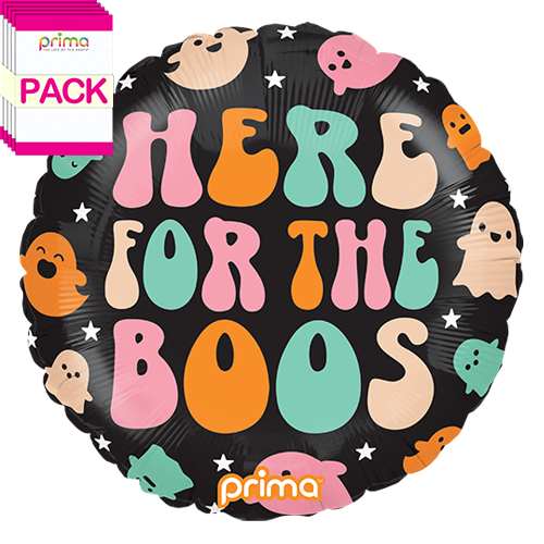 18" Round Here for the Boos Ghosts (Pack of 5)