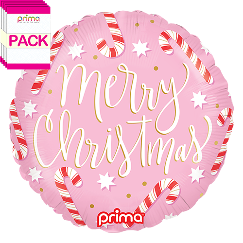 18" Round Merry Christmas Candy Canes (Pack of 5)