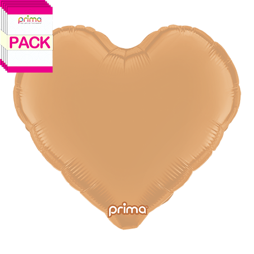 18” Caramel Heart (Pack of 5)