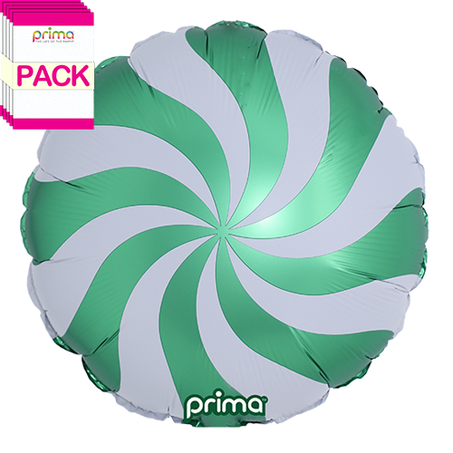 18” Green Candy Swirl (Pack of 5)