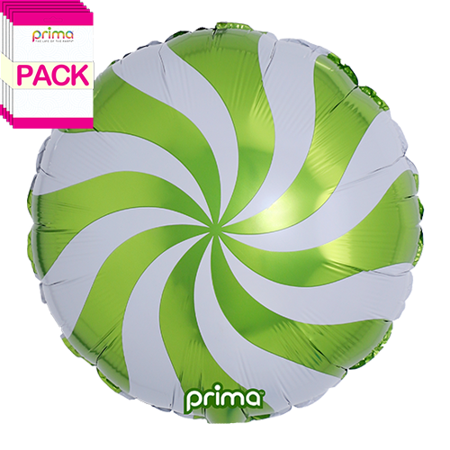 18” Lime Candy Swirl (Pack of 5)