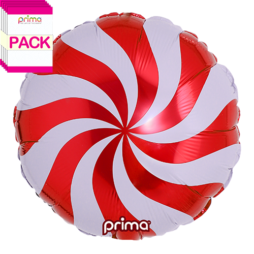 18” Red Candy Swirl (Pack of 5)