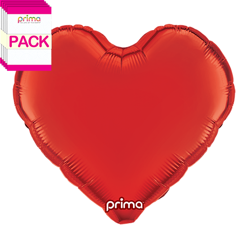 18” Red Heart (Pack of 5)