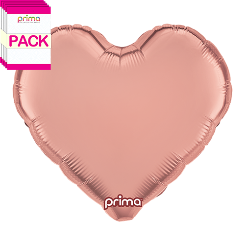 18” Rose Gold Heart (Pack of 5)