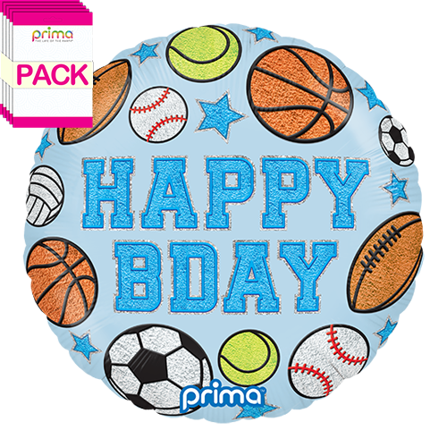 18” Round Birthday Boy Patches (Pack of 5)