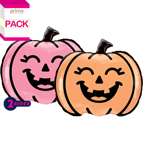 20" Smiling Jack-o'-lantern Special Shape (Pack of 5)