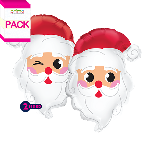 22" Light Skin Santa Head Special Shape (Pack of 5)