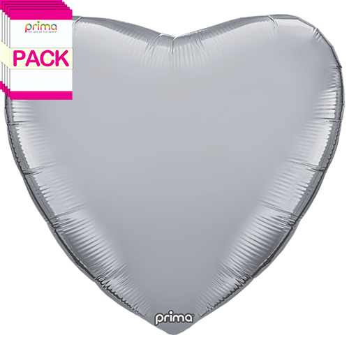 32” Silver Heart (Pack of 5)