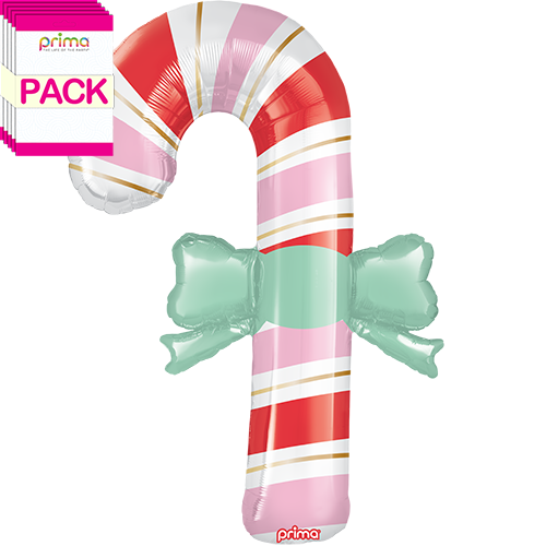 39" Candy Cane with Bow Special Shape (Pack of 5)