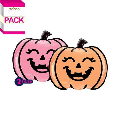 12" Air-filled Smiling Jack-o'-lantern Shape (Pack of 5)