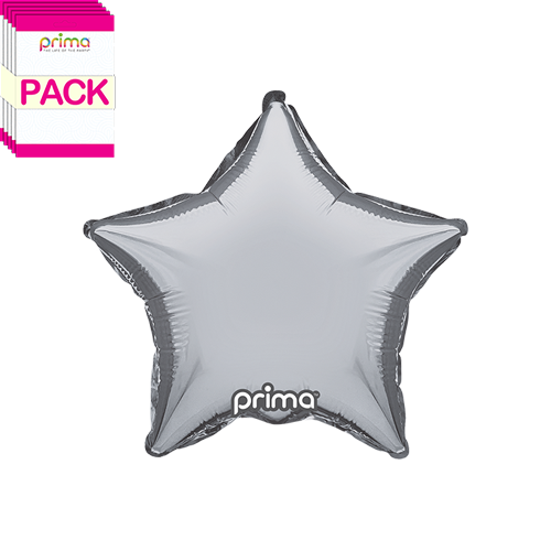 9” Silver Star (Pack of 5)