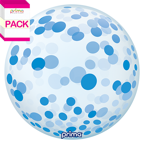 20” Blue Confetti Sphere (Pack of 10)