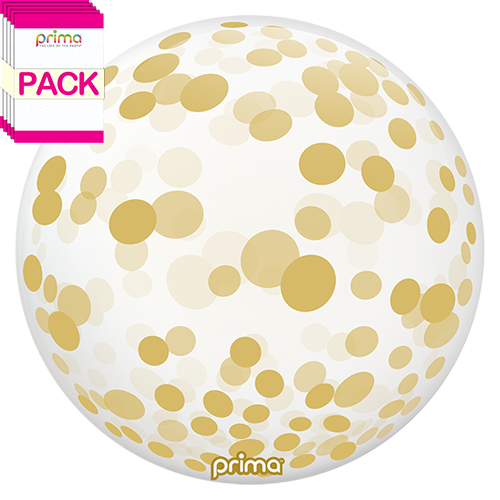 20” Gold Confetti Sphere (Pack of 10)