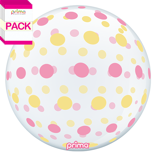 20” Pink Gold Dots Sphere (Pack of 10)