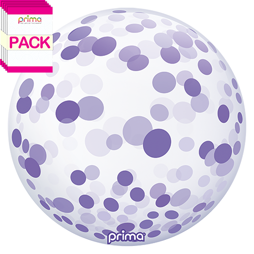 20” Purple Confetti Sphere (Pack of 10)