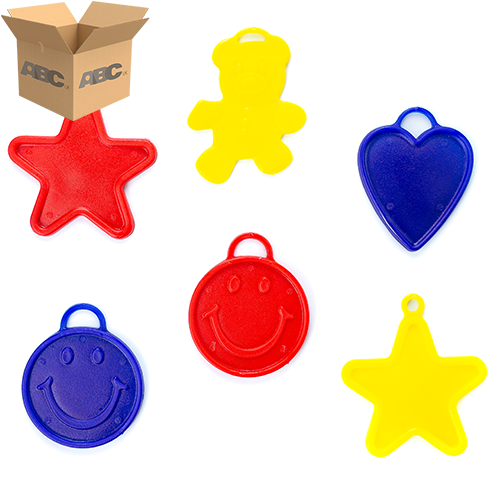 Primary Weights - Assorted  Shapes 8g (Pack of 100) (Case of  24)