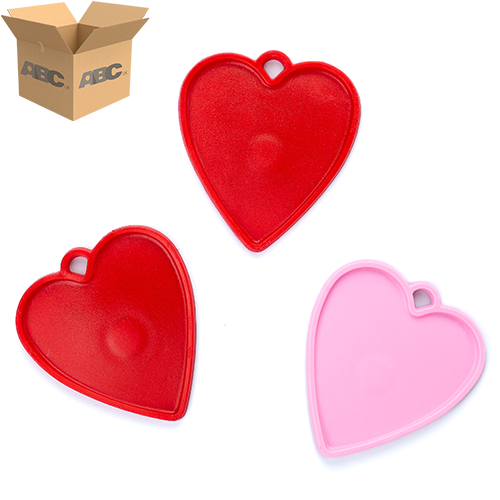 Red & Pink Weights - Hearts 8g (Pack of 100) (Case of  24)