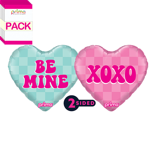 18" Heart Conversation Heart Checker (Pack of 5)