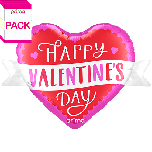 25" Happy Valentine's Day Banner Heart (Pack of 5)