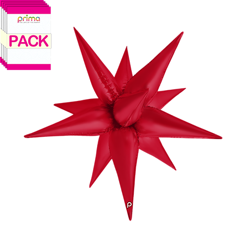 26" Red Satin Starburst (Pack of 5)