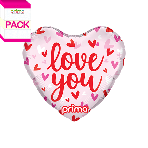 9" Heart Love You Confetti Hearts (Pack of 5)