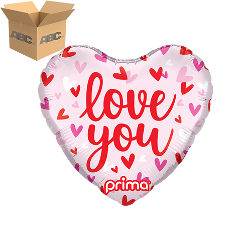 9" Heart Love You Confetti Hearts (Case of 50)