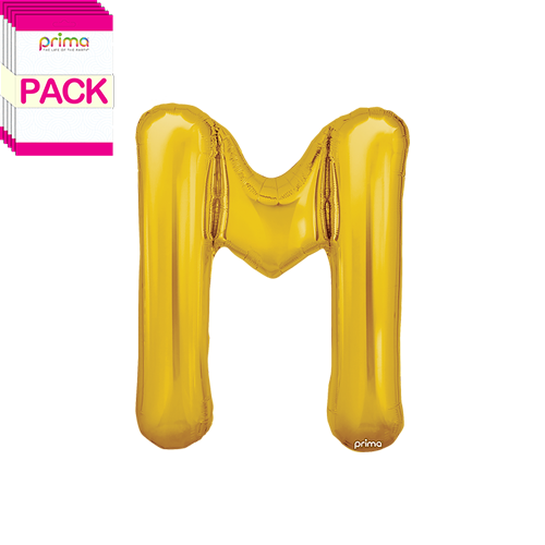 16" Gold Letter M (Pack of 5)