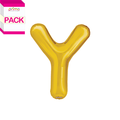 16" Gold Letter Y (Pack of 5)