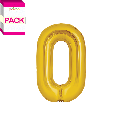 16" Gold Number 0 (Pack of 5)