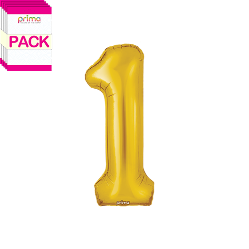 16" Gold Number 1 (Pack of 5)