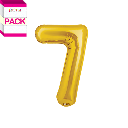 16" Gold Number 7 (Pack of 5)