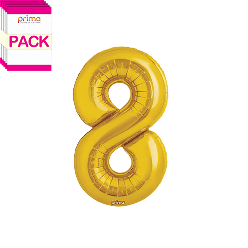 16" Gold Number 8 (Pack of 5)