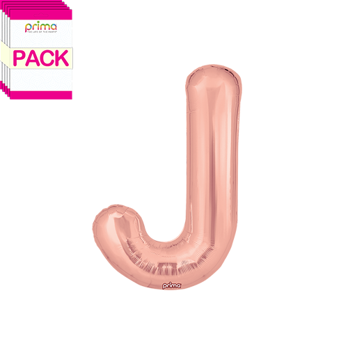 16" Rose Gold Letter J (Pack of 5)